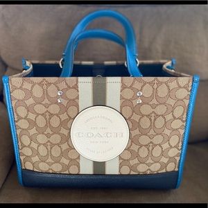 Coach SV/ Khaki and blue purse